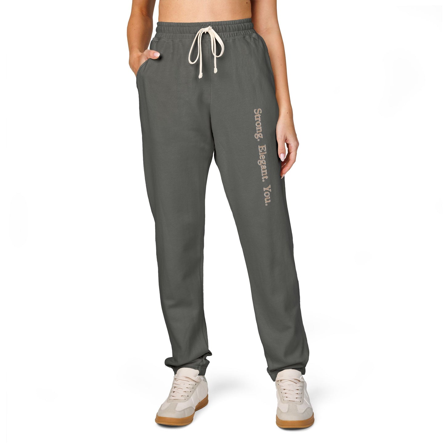 Strong. Elegant. Sweatpants.